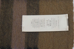 Check Cashmere Military Green Scarf