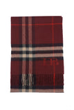 Classic Check Cashmere Maroon Scarf