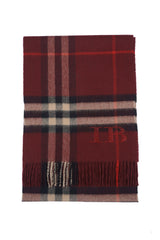 Check Cashmere Maroon Scarf