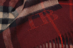 Check Cashmere Maroon Scarf