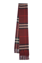 Check Cashmere Maroon Scarf