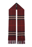 Classic Check Cashmere Maroon Scarf