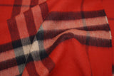 Classic Check Cashmere Red Scarf