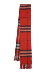 Check Cashmere Red Scarf