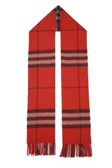 Check Cashmere Red Scarf