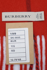 Check Cashmere Red Scarf