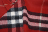Classic Check Cashmere Red Scarf