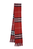 Classic Check Cashmere Red Scarf