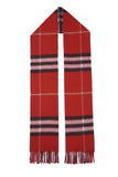 Classic Check Cashmere Red Scarf