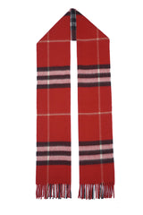 Burberry Pre-Owned Check Cashmere Red Scarf