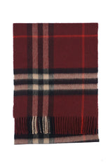 Burberry Pre-Owned Check Cashmere Maroon Scarf