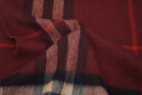 Classic Check Cashmere Maroon Scarf