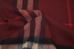 Burberry Pre-Owned Check Cashmere Maroon Scarf