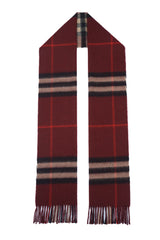 Burberry Pre-Owned Check Cashmere Maroon Scarf