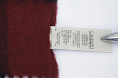 Burberry Pre-Owned Check Cashmere Maroon Scarf