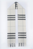 Classic Check Cashmere Ecru/Off-White Scarf