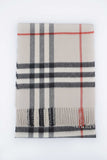 Classic Check Cashmere Ecru/Off-White Scarf