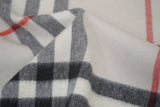 Classic Check Cashmere Ecru/Off-White Scarf