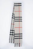 Classic Check Cashmere Ecru/Off-White Scarf