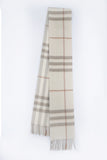 Classic Check Cashmere Ecru/Off-White Scarf