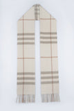 Classic Check Cashmere Ecru/Off-White Scarf