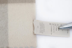 Burberry Pre-Owned Check Cashmere Ecru/Off-White Scarf