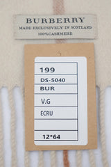 Burberry Pre-Owned Check Cashmere Ecru/Off-White Scarf