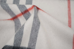 Burberry Pre-Owned Check Cashmere Ecru/Off-White Scarf