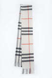 Classic Check Cashmere Ecru/Off-White Scarf