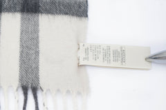 Burberry Pre-Owned Check Cashmere Ecru/Off-White Scarf