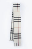 Classic Check Cashmere Ecru/Off-White Scarf