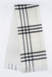 Classic Check Cashmere Ecru/Off-White Scarf