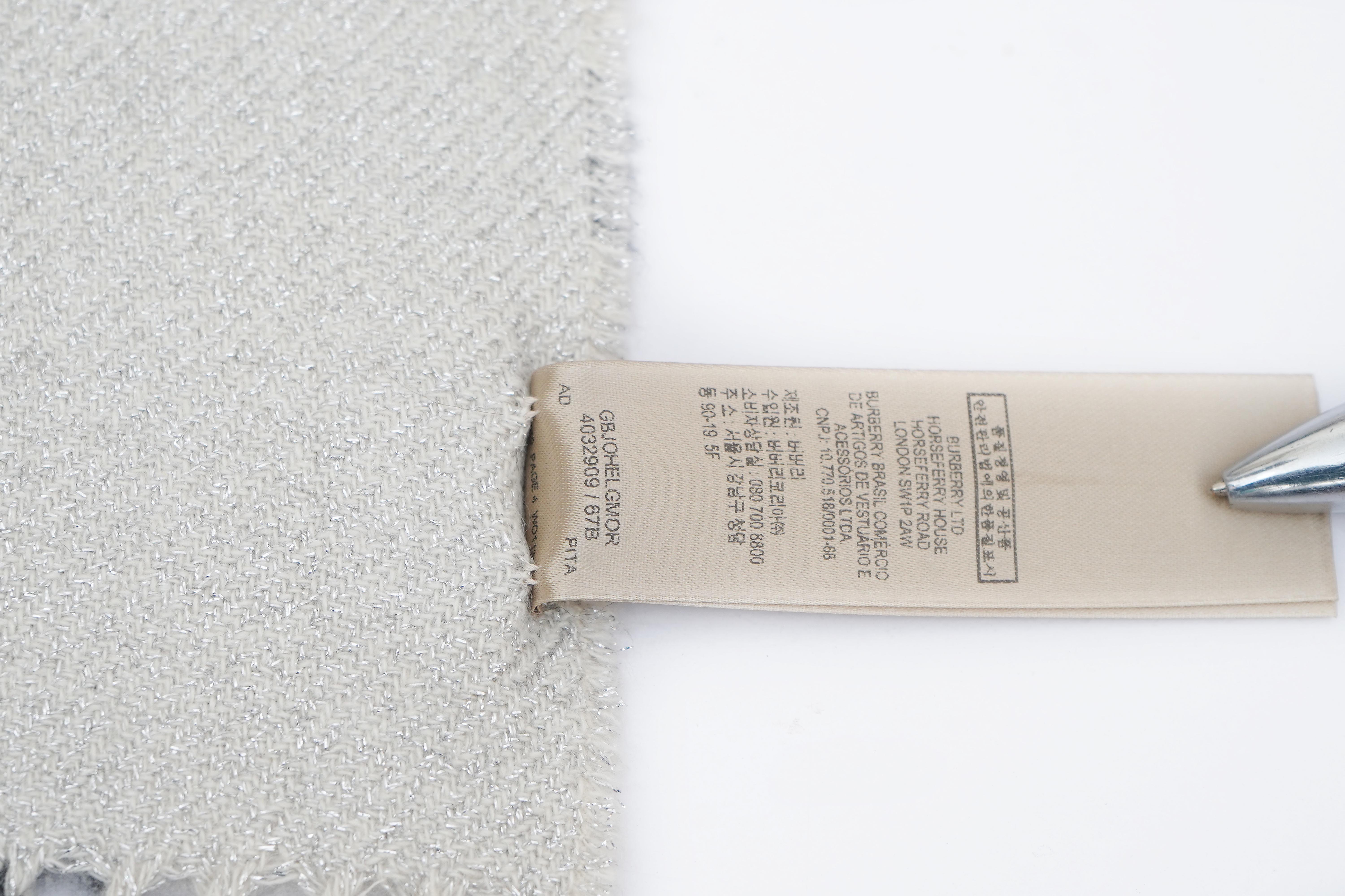 Classic Check Cashmere Ecru/Off-White Scarf