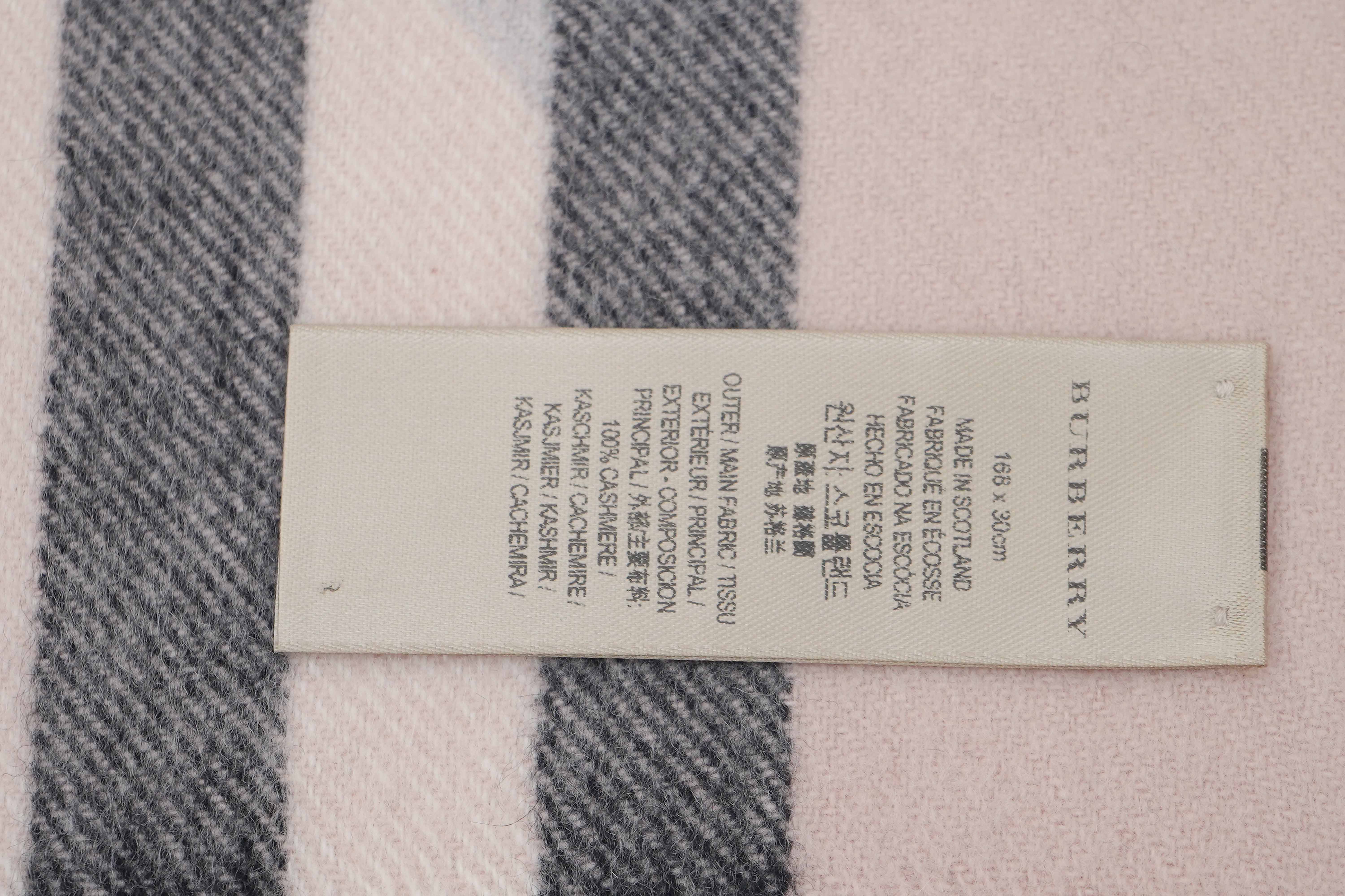Classic Check Cashmere Pink Scarf