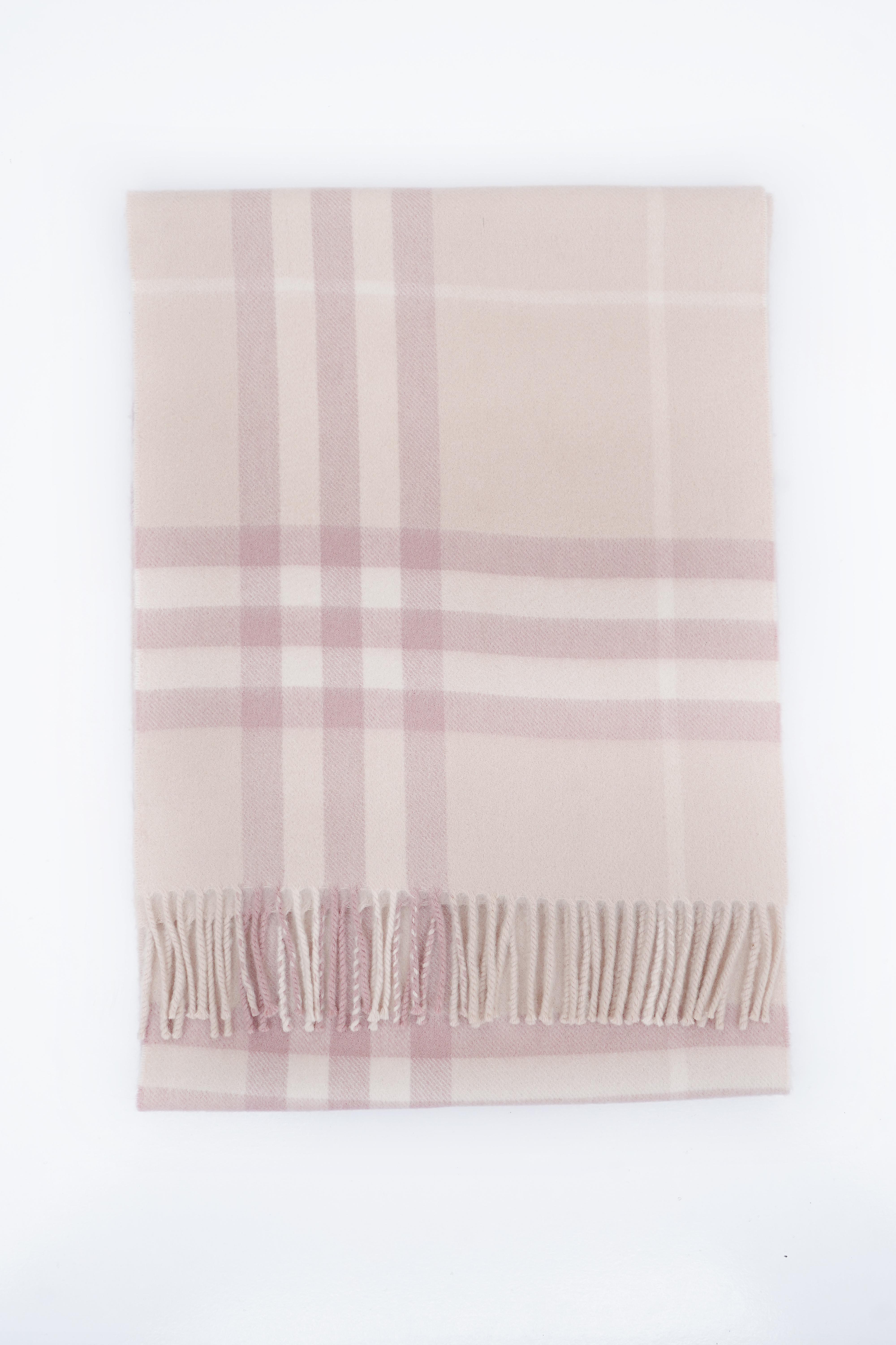 Classic Check Cashmere Pink Scarf