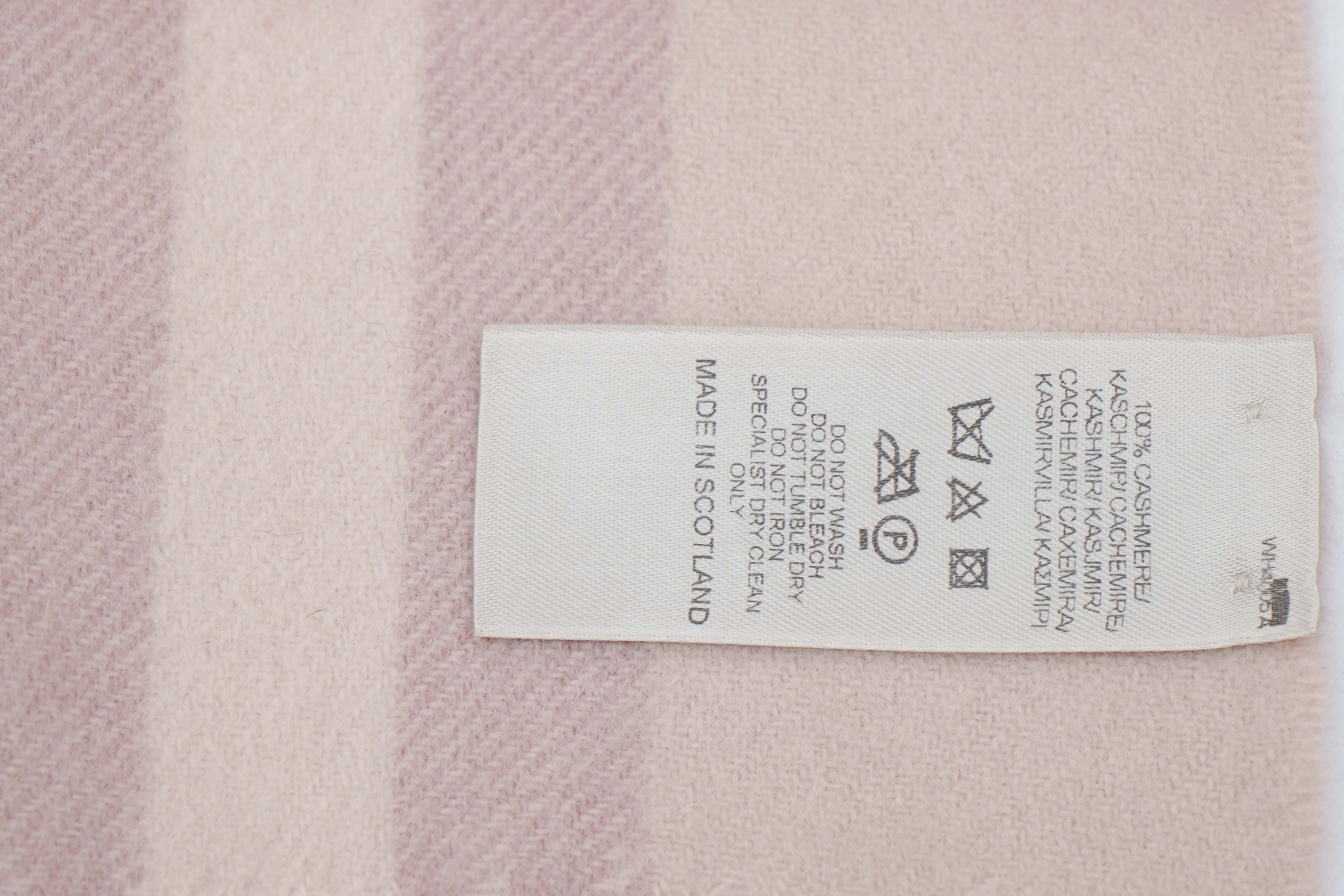 Classic Check Cashmere Pink Scarf