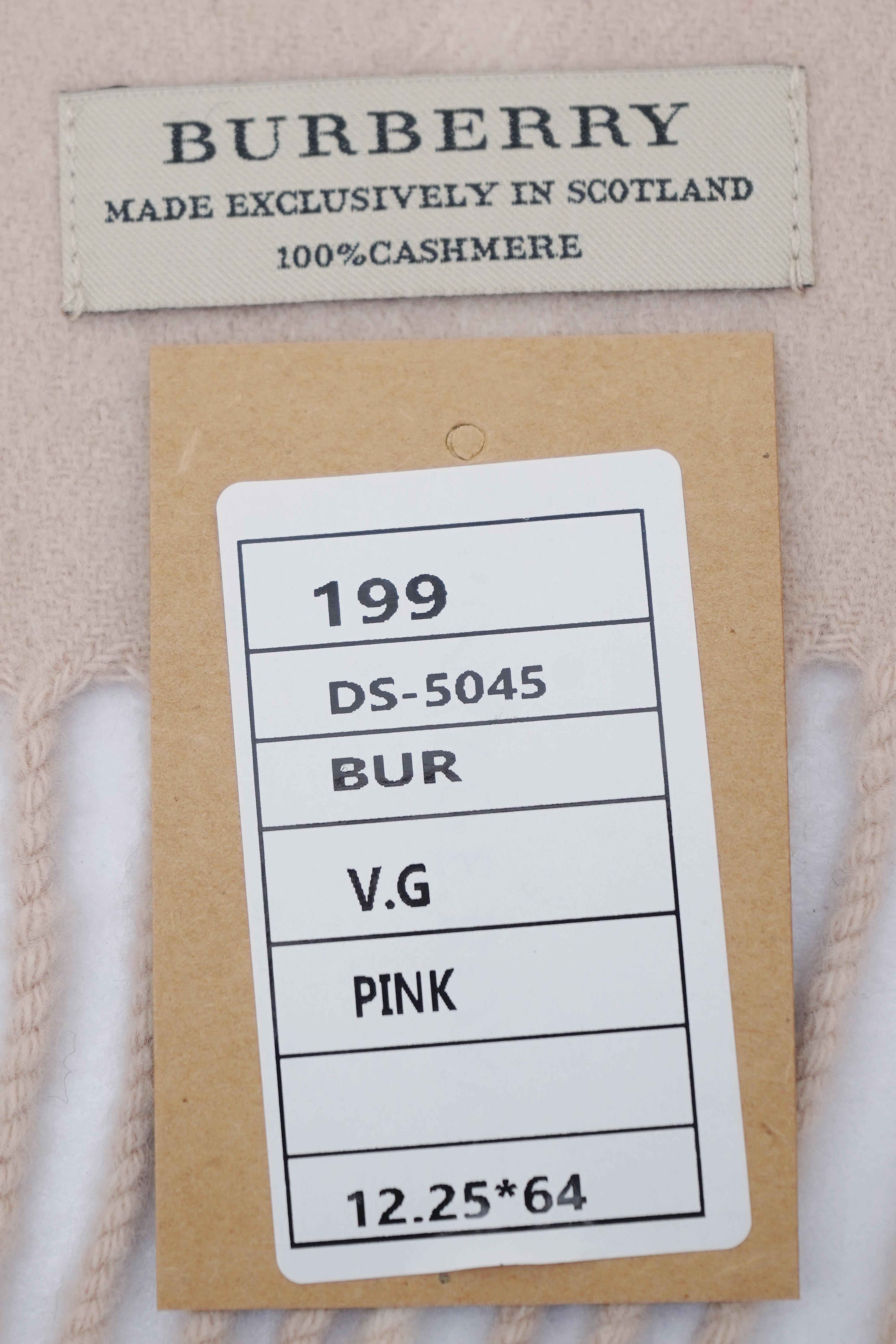 Classic Check Cashmere Pink Scarf