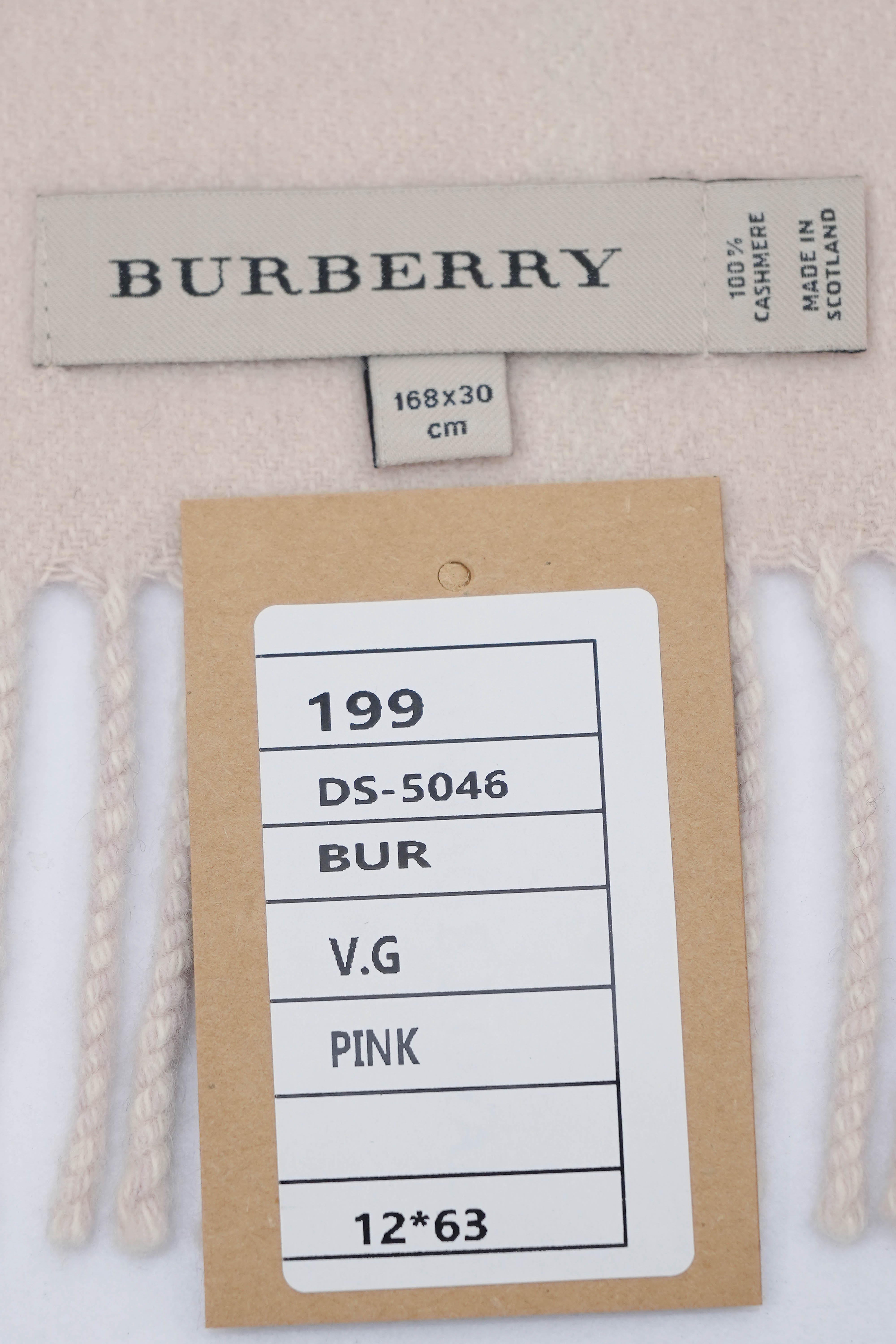 Classic Check Cashmere Pink Scarf