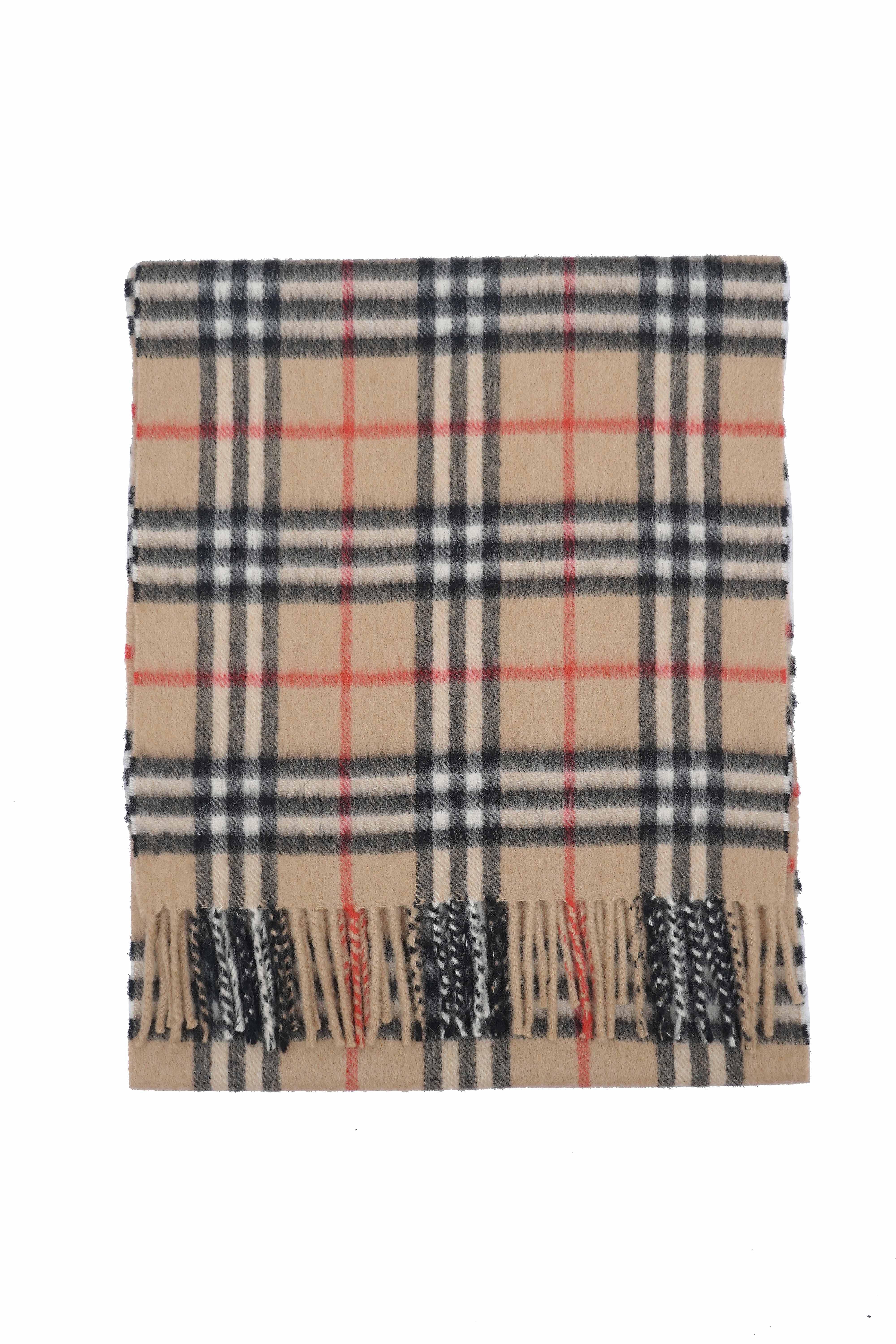 Classic Check Cashmere Beige Scarf