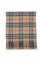 Burberry Pre-Owned Check Cashmere Beige Scarf