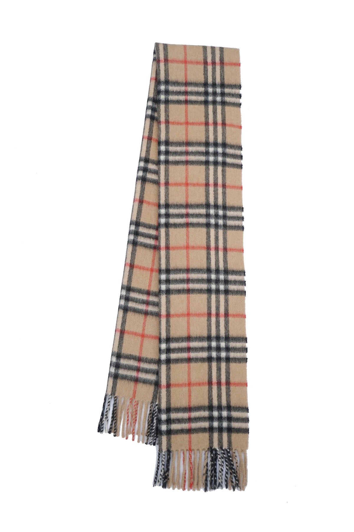 Classic Check Cashmere Beige Scarf