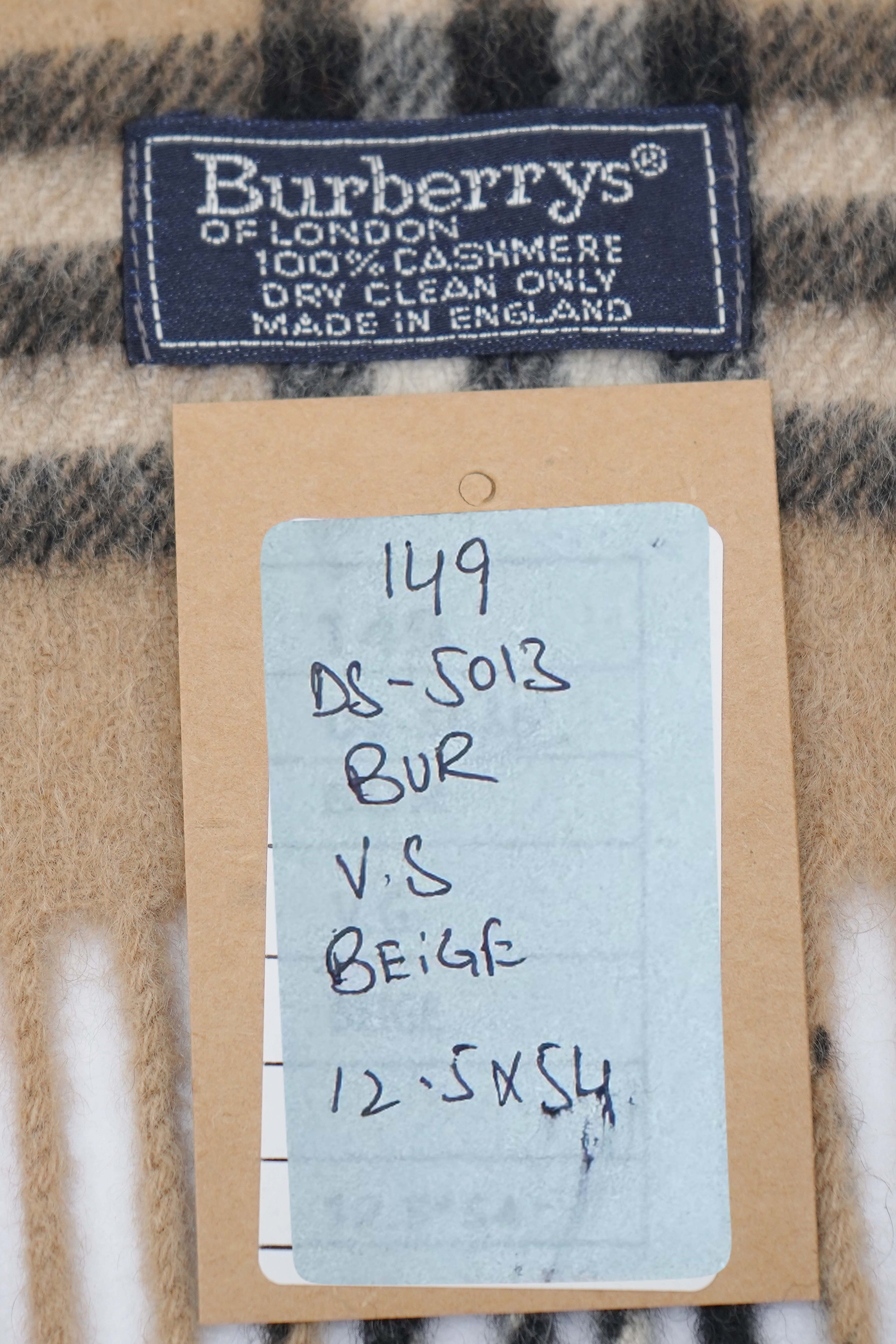 Classic Check Cashmere Beige Scarf