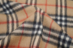 Burberry Pre-Owned Check Cashmere Beige Scarf