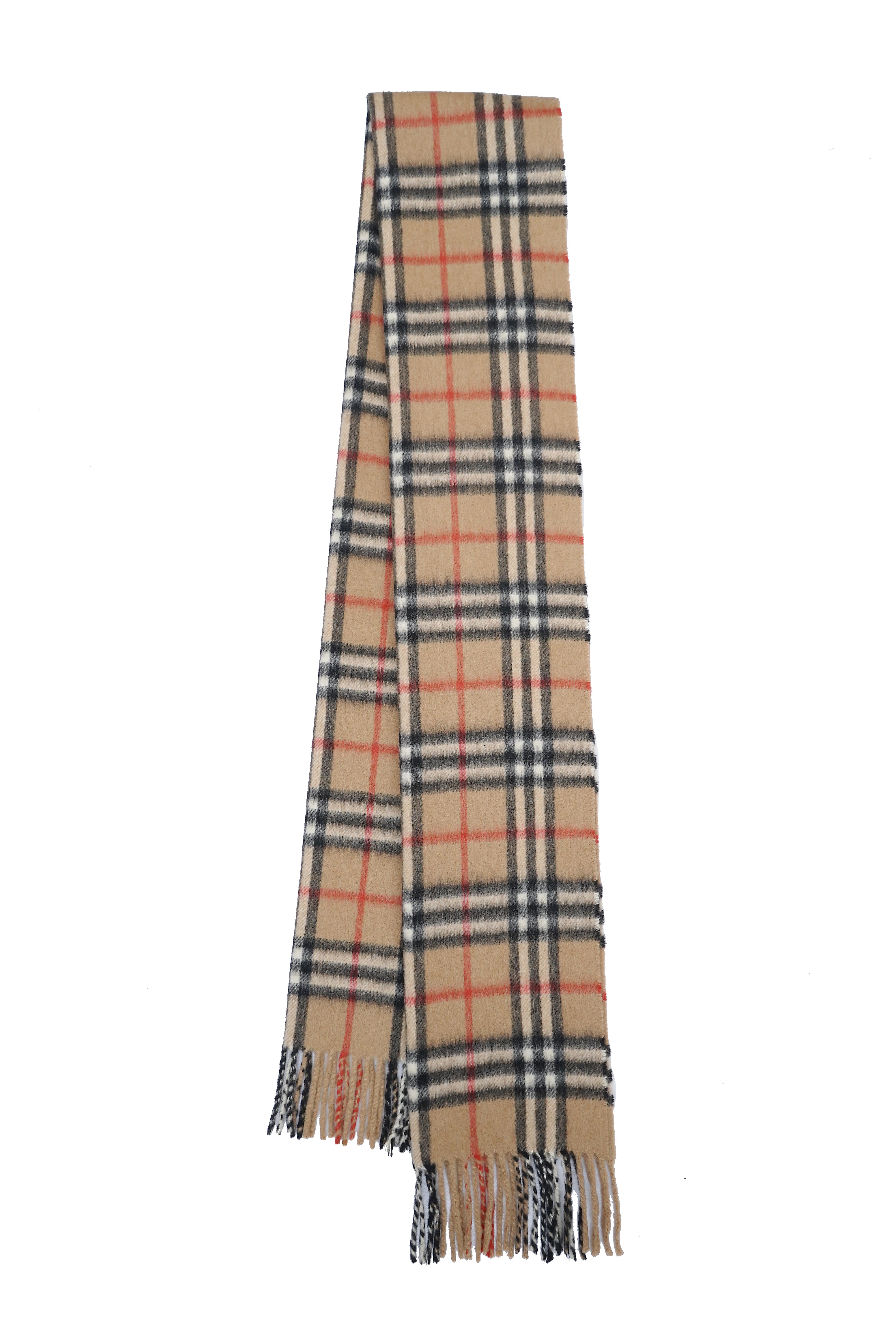Classic Check Cashmere Beige Scarf