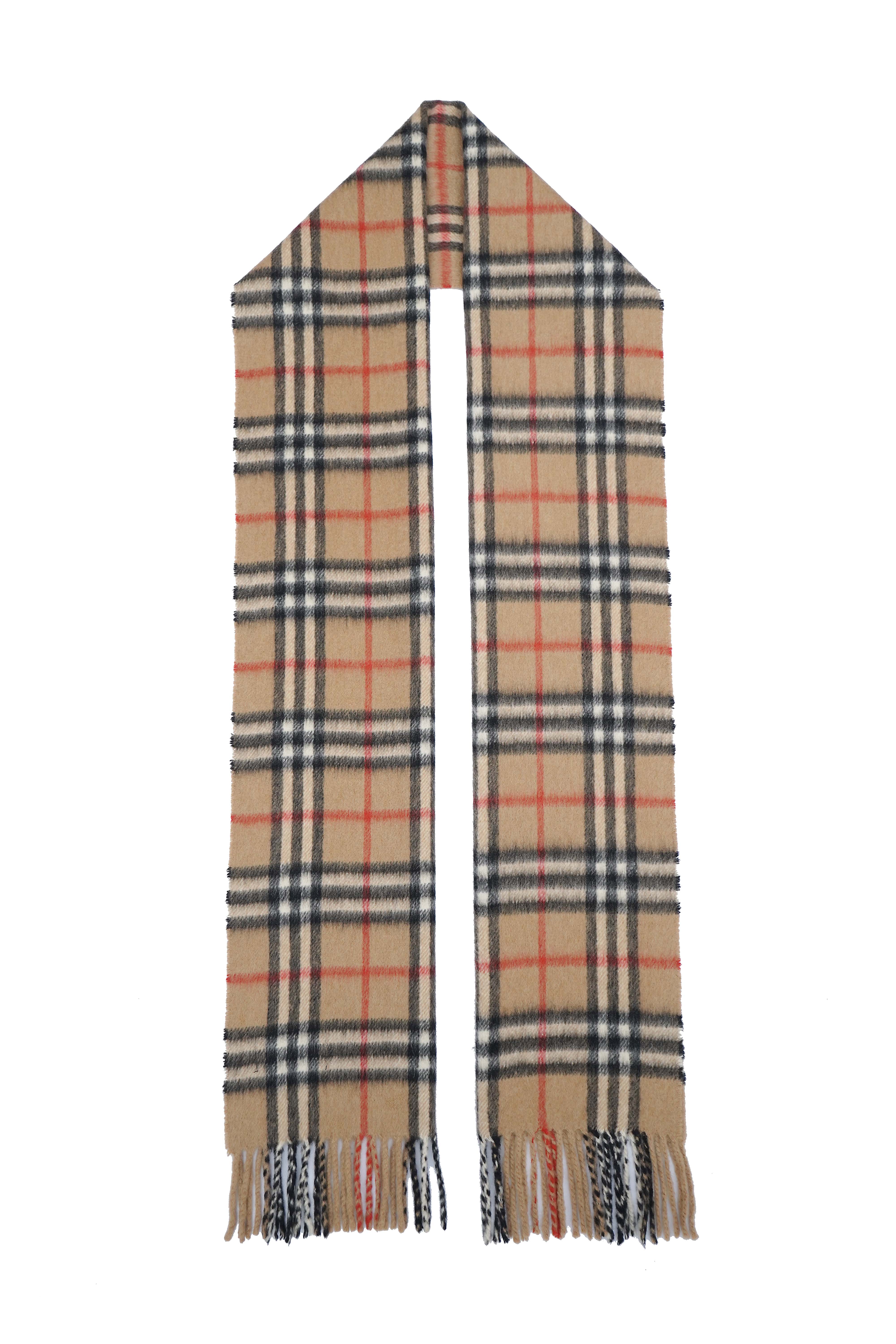 Classic Check Cashmere Beige Scarf