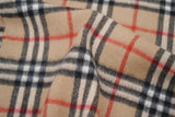 Classic Check Cashmere/Lambswool Beige Scarf