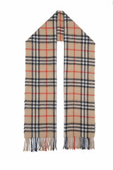 Burberry Pre-Owned Check Cashmere/Lambswool Beige Scarf