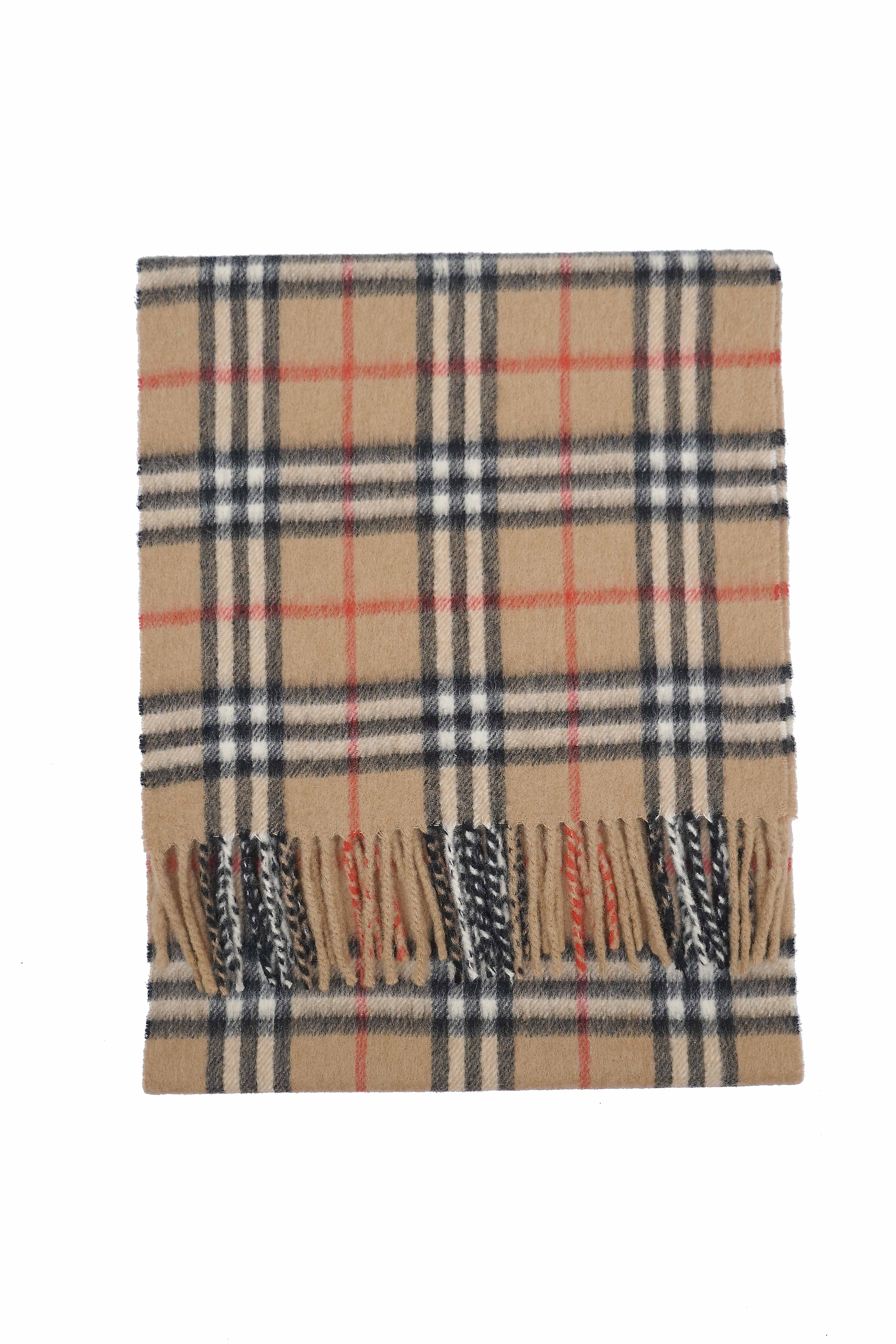 Classic Check Cashmere Beige Scarf