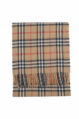 Burberry Pre-Owned Check Cashmere Beige Scarf
