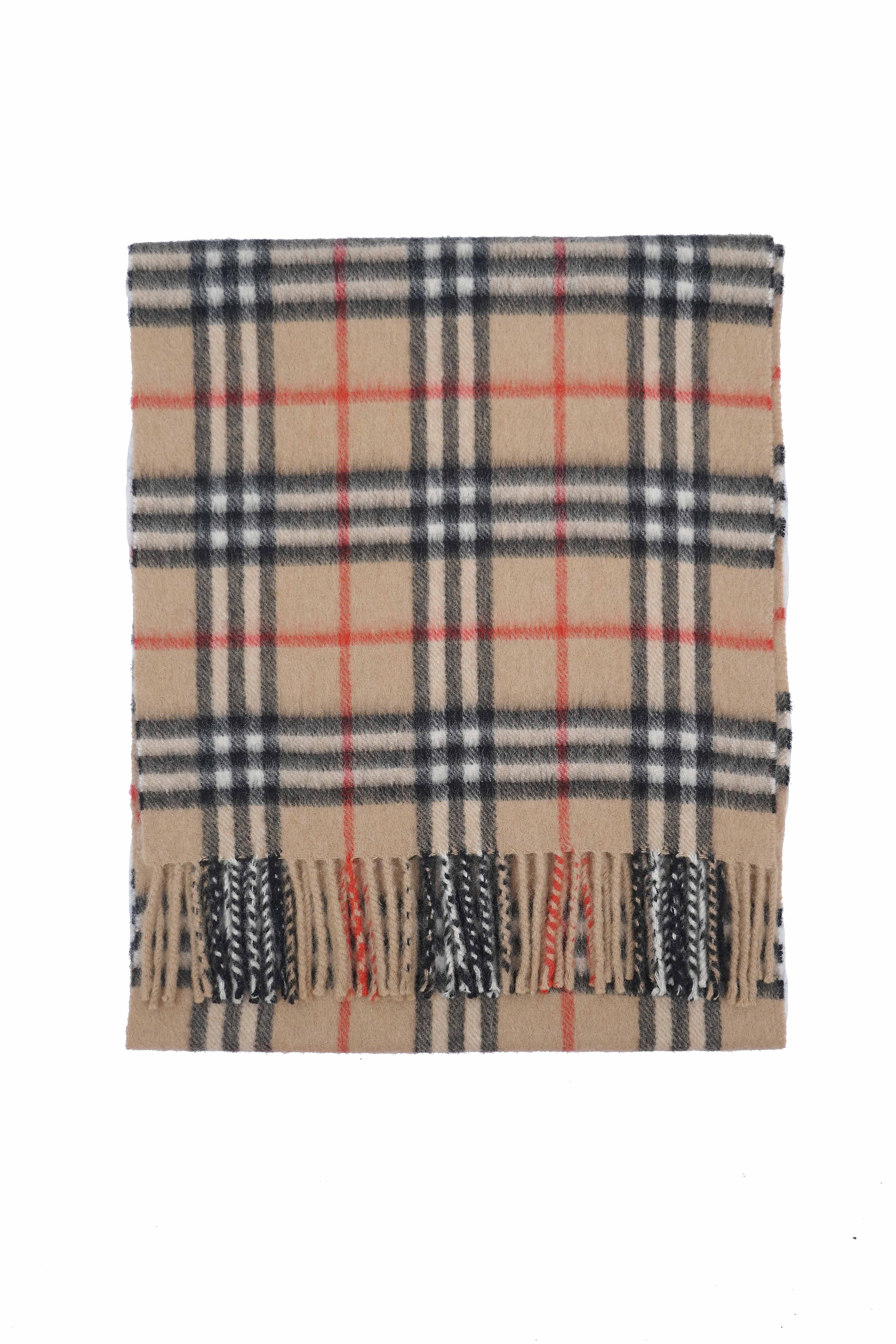 Classic Check Cashmere Beige Scarf